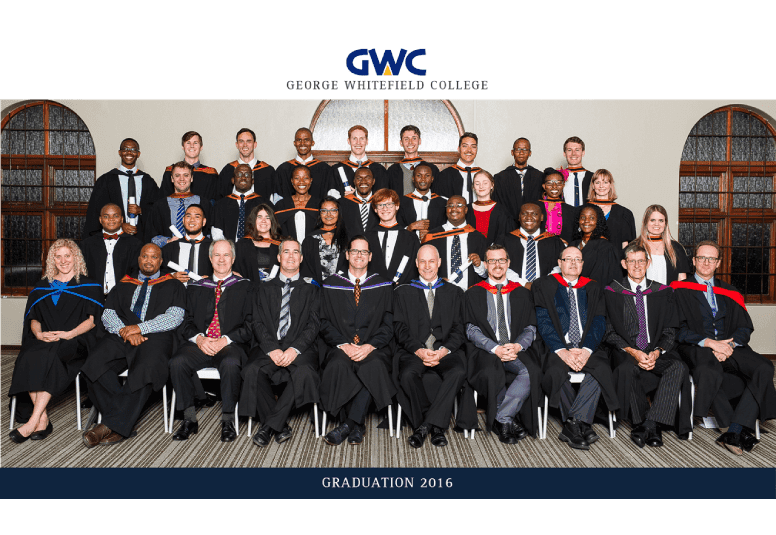 George Whitefield College graduation class of 2016